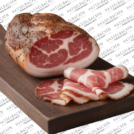 Coppa Di Parma hos Hasselbacken Kött & Chark i Stora Saluhallen, Göteborg