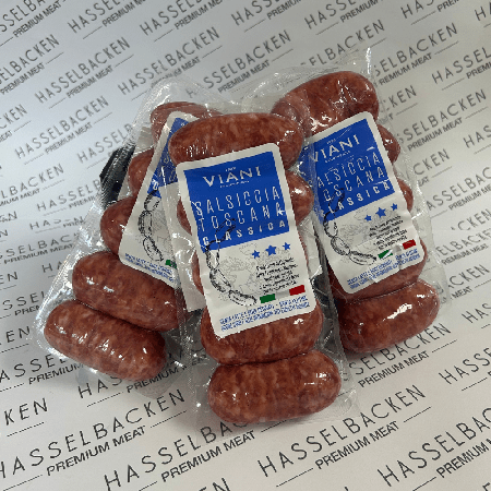 Salsiccia Toscana (400 g) hos Hasselbacken Kött & Chark i Stora Saluhallen, Göteborg