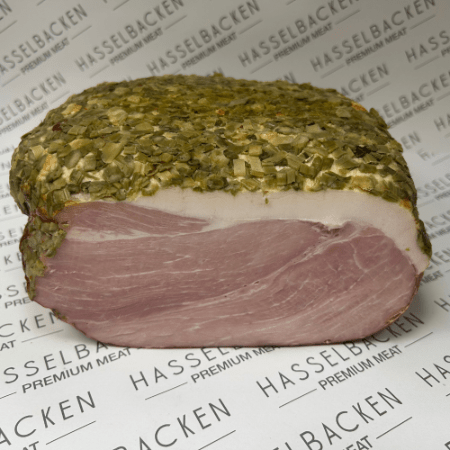 Sparrisskinka hos Hasselbacken Kött & Chark i Stora Saluhallen, Göteborg