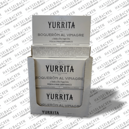Yurrita Boquerones 50g hos Hasselbacken Kött & Chark i Stora Saluhallen, Göteborg